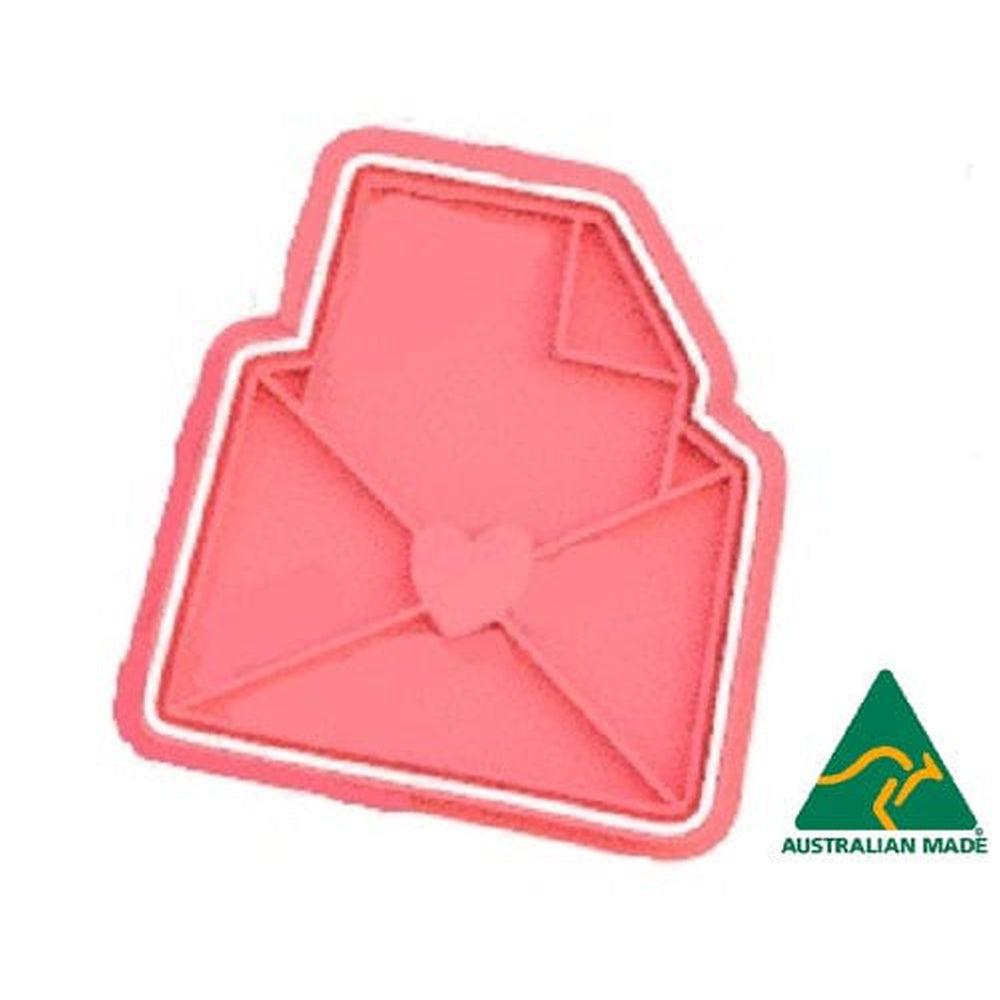 red Love envelope cookie cutter and embosser
