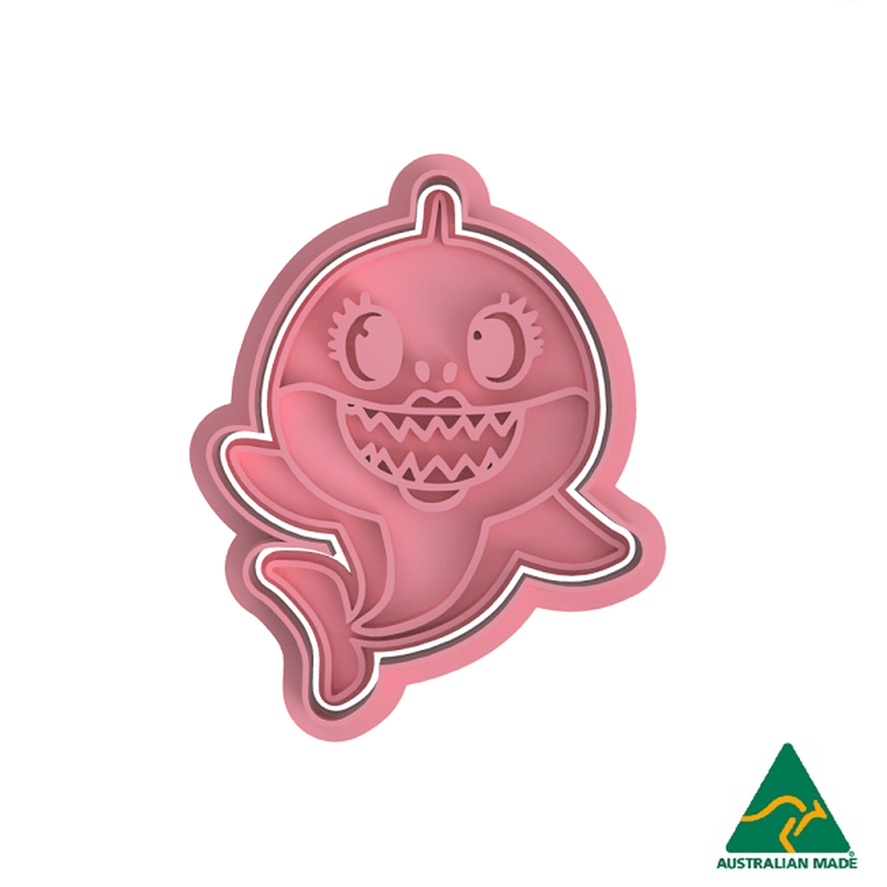 Australian Cookie Cutters Cookie Cutters Mummy Shark Cookie Cutter and Embosser Stamp