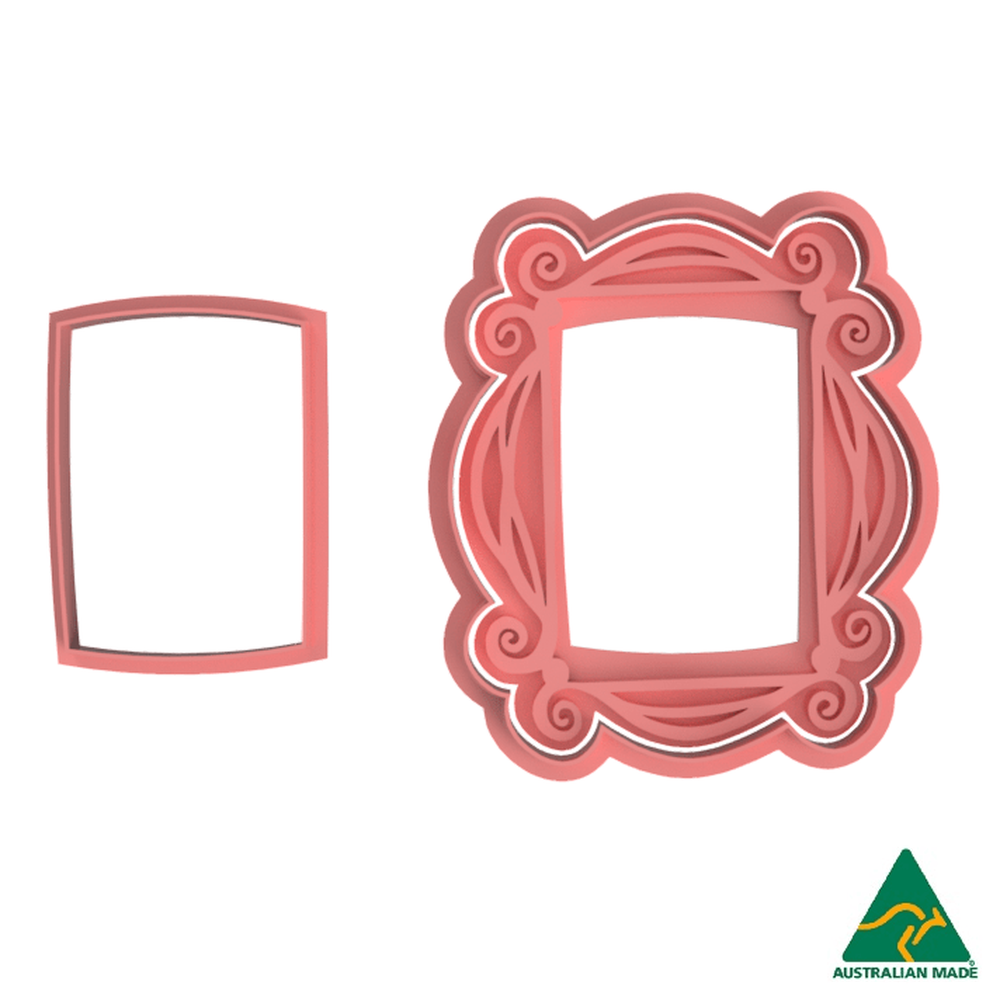 Australian Cookie Cutters Cookie Cutters Picture Frame with Bonus Frame Cookie Cutter and Embosser Stamp
