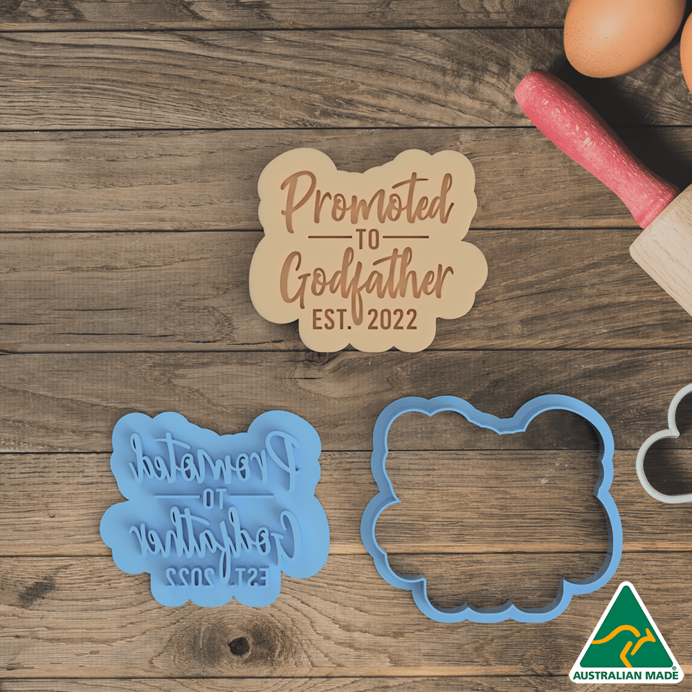 Australian Cookie Cutters Cookie Cutters Promoted To Godfather 2022 Cookie Cutter and Embosser Stamp