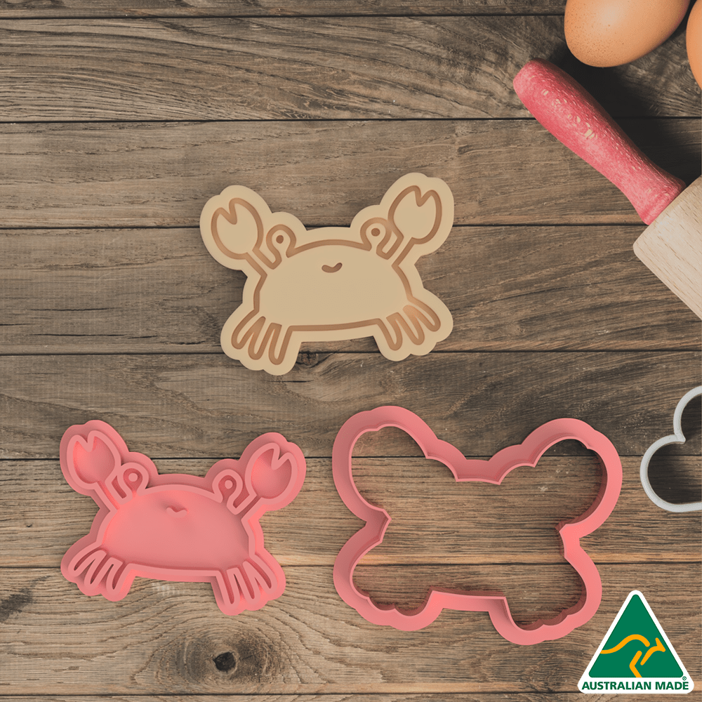 Australian Cookie Cutters Cookie Cutters Sea Creatures- Crab Cookie Cutter And Embosser Stamp