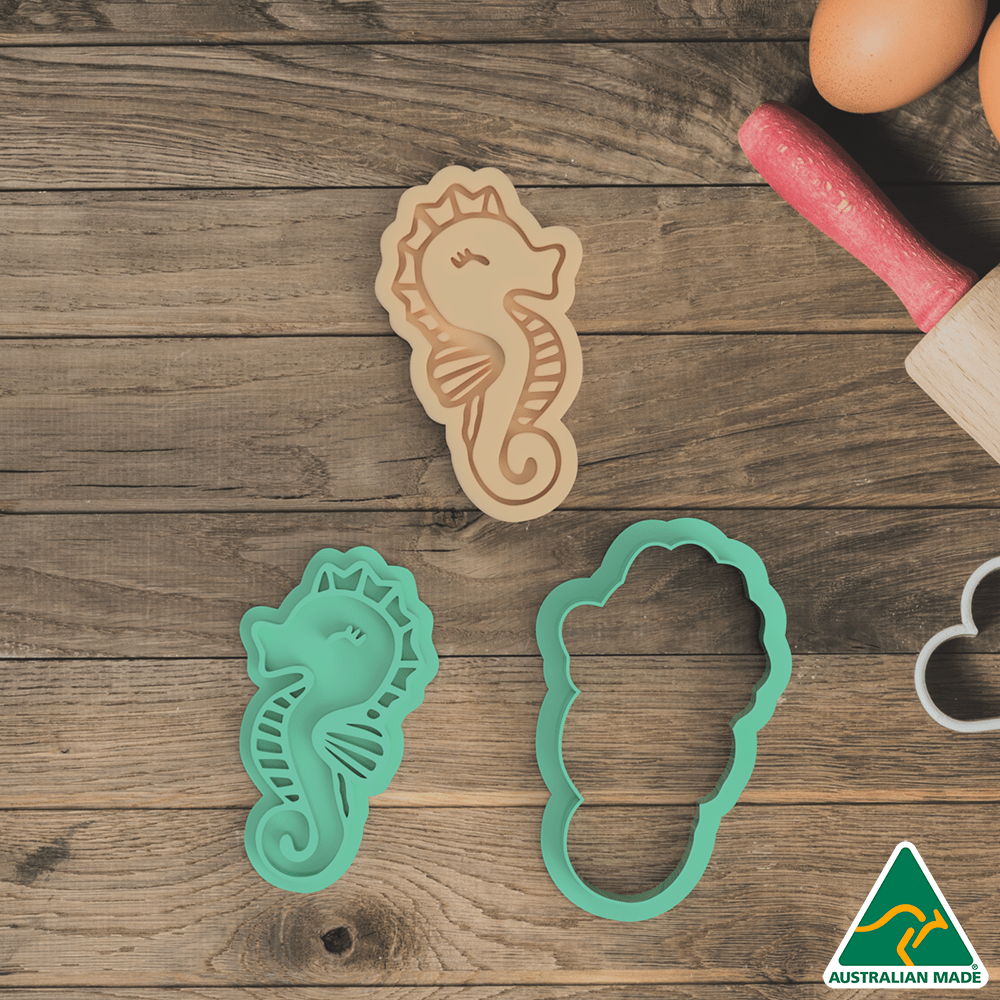 Australian Cookie Cutters Cookie Cutters Sea Creatures-  Set of 7 Cookie Cutter And Embosser Stamp