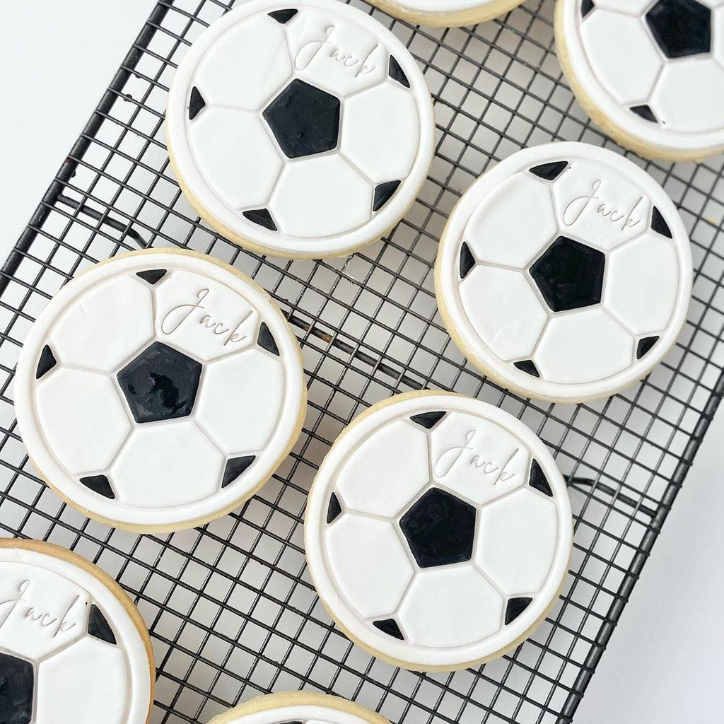 Australian Cookie Cutters Cookie Cutters Soccer Ball Cookie Cutter and Embosser Stamp