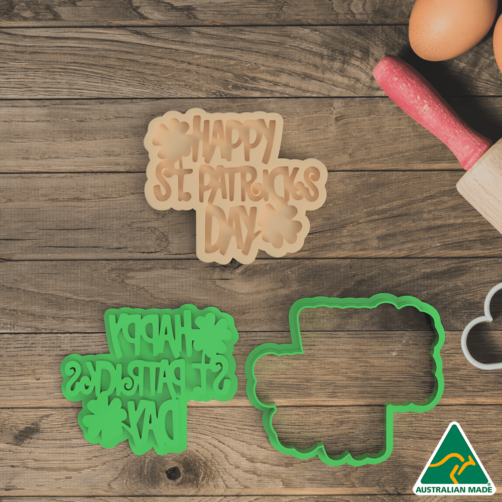 Australian Cookie Cutters Cookie Cutters St. Patricks Day Cookie Cutter and Embosser Stamp