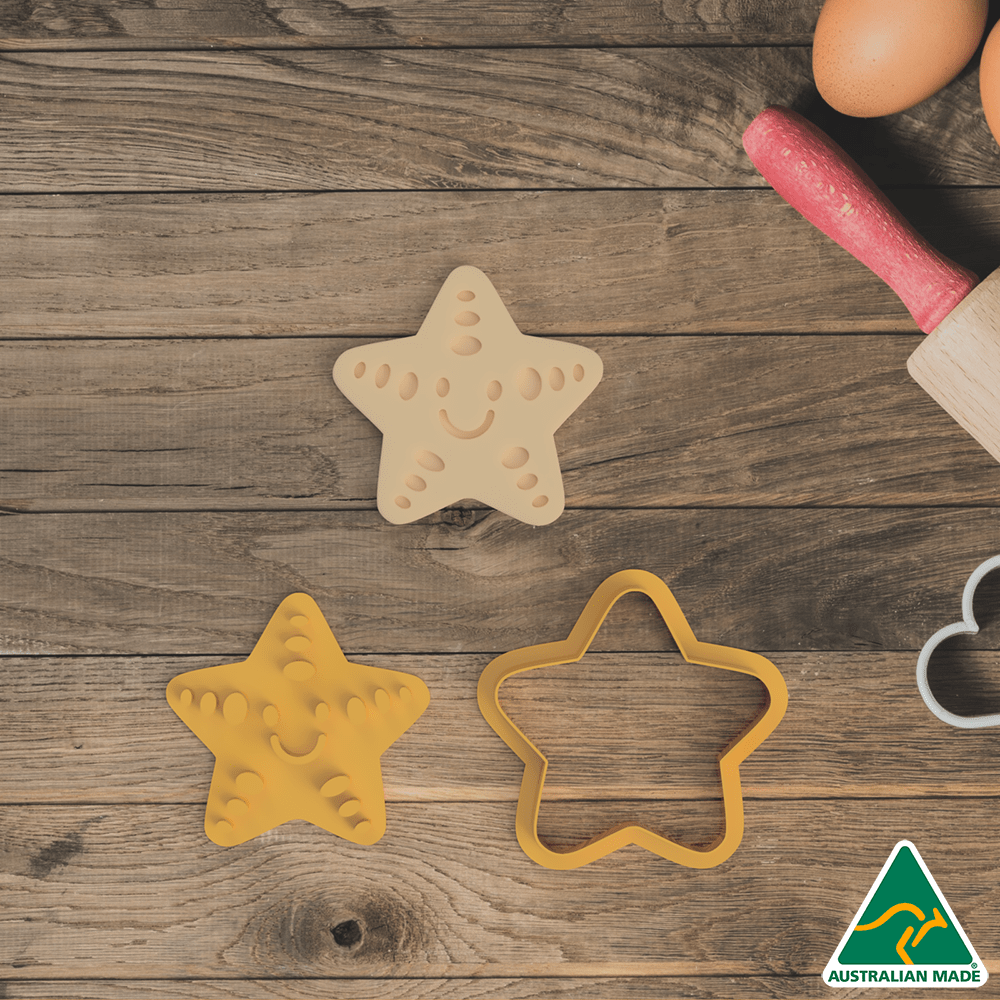 Australian Cookie Cutters Cookie Cutters Starfish Cookie Cutter and Embosser Stamp