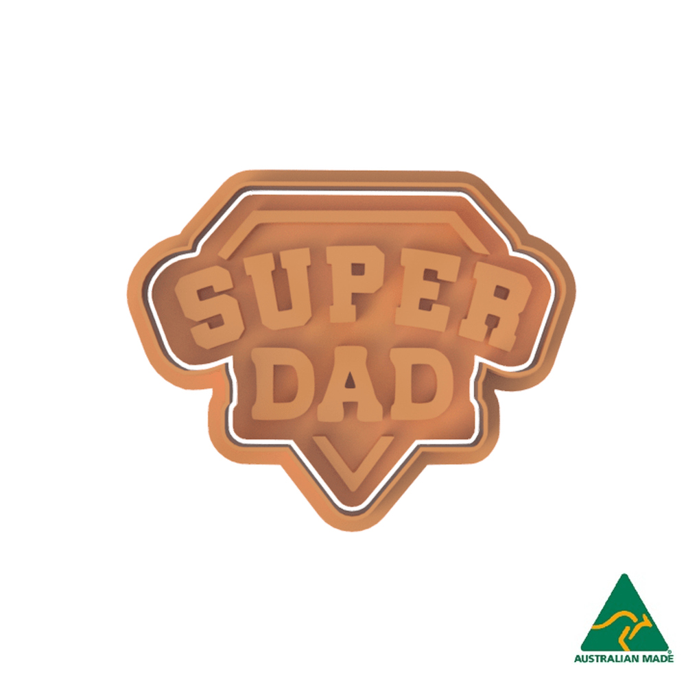 Australian Cookie Cutters Cookie Cutters Super Dad Cookie Cutter and Embosser Stamp