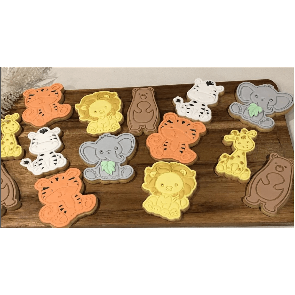 Australian Cookie Cutters Cookie Cutters Tiger Cookie Cutter and Embosser Stamp