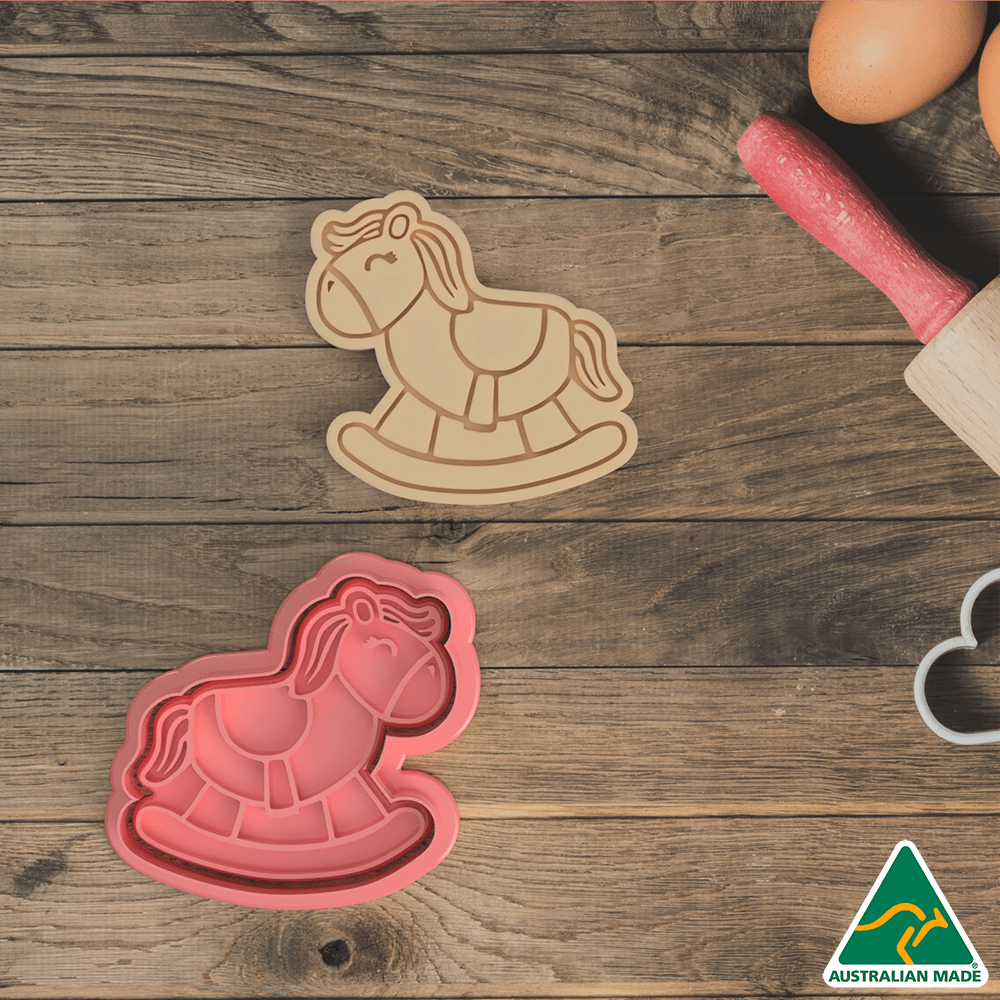 Australian Cookie Cutters Cookie Cutters Toy Horse Cookie Cutter and Embosser Stamp