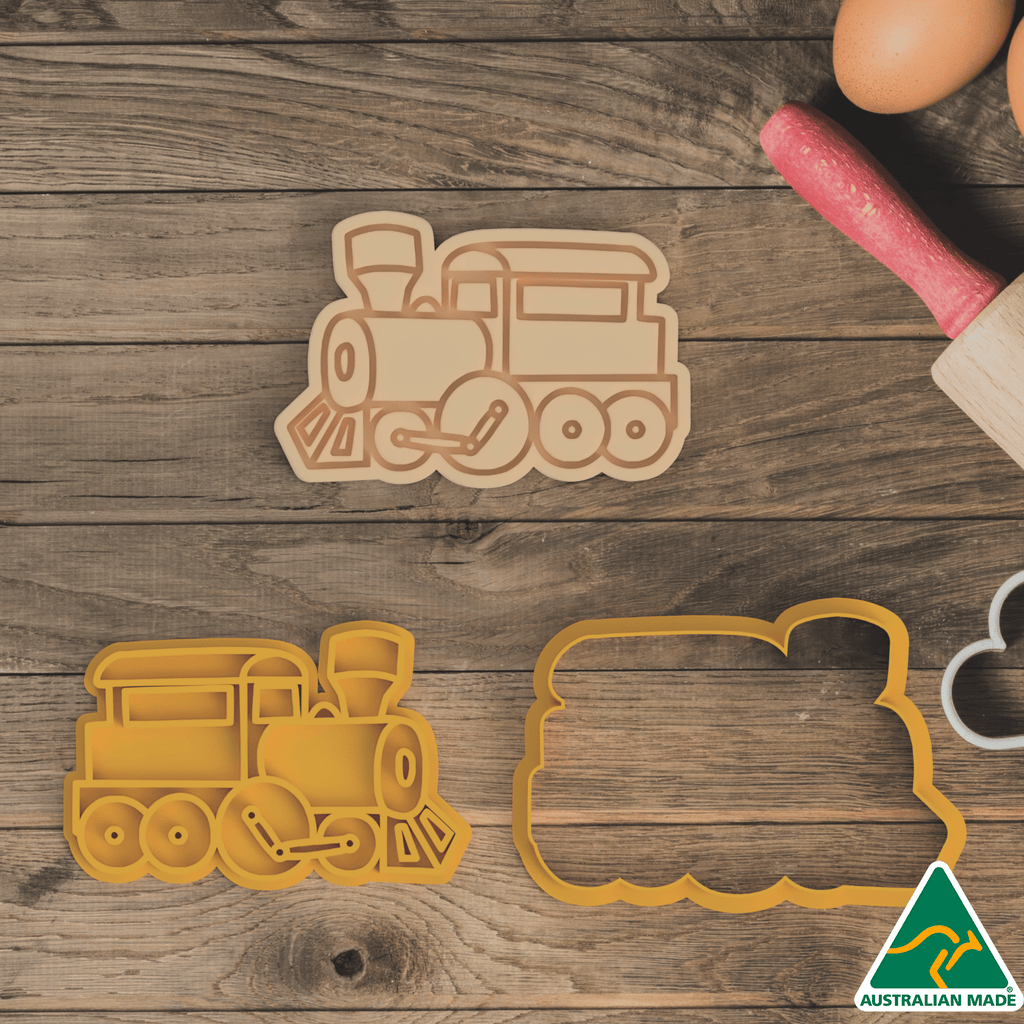 Australian Cookie Cutters Cookie Cutters Train Cookie Cutter and Embosser Stamp