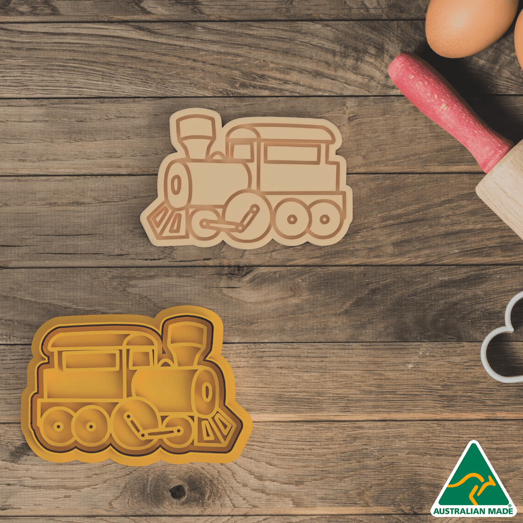 Australian Cookie Cutters Cookie Cutters Train Cookie Cutter and Embosser Stamp