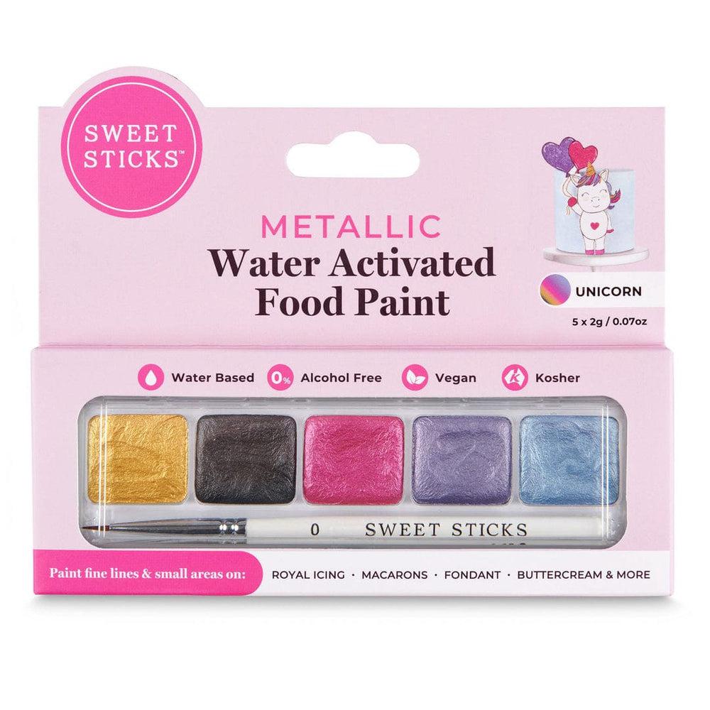 Sweet Sticks Edible Baking Decorations Sweet Sticks Unicorn Theme Palette |  Water Activated Food Paint